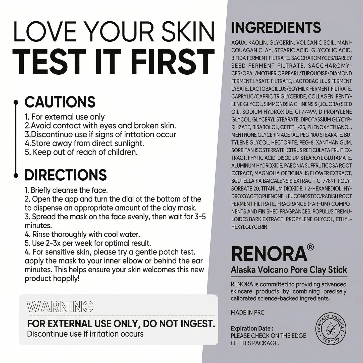 Volcanic Clay Mask